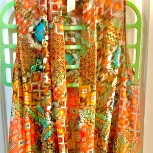 Vibrant Multicolor sheer Sleeveless cover up